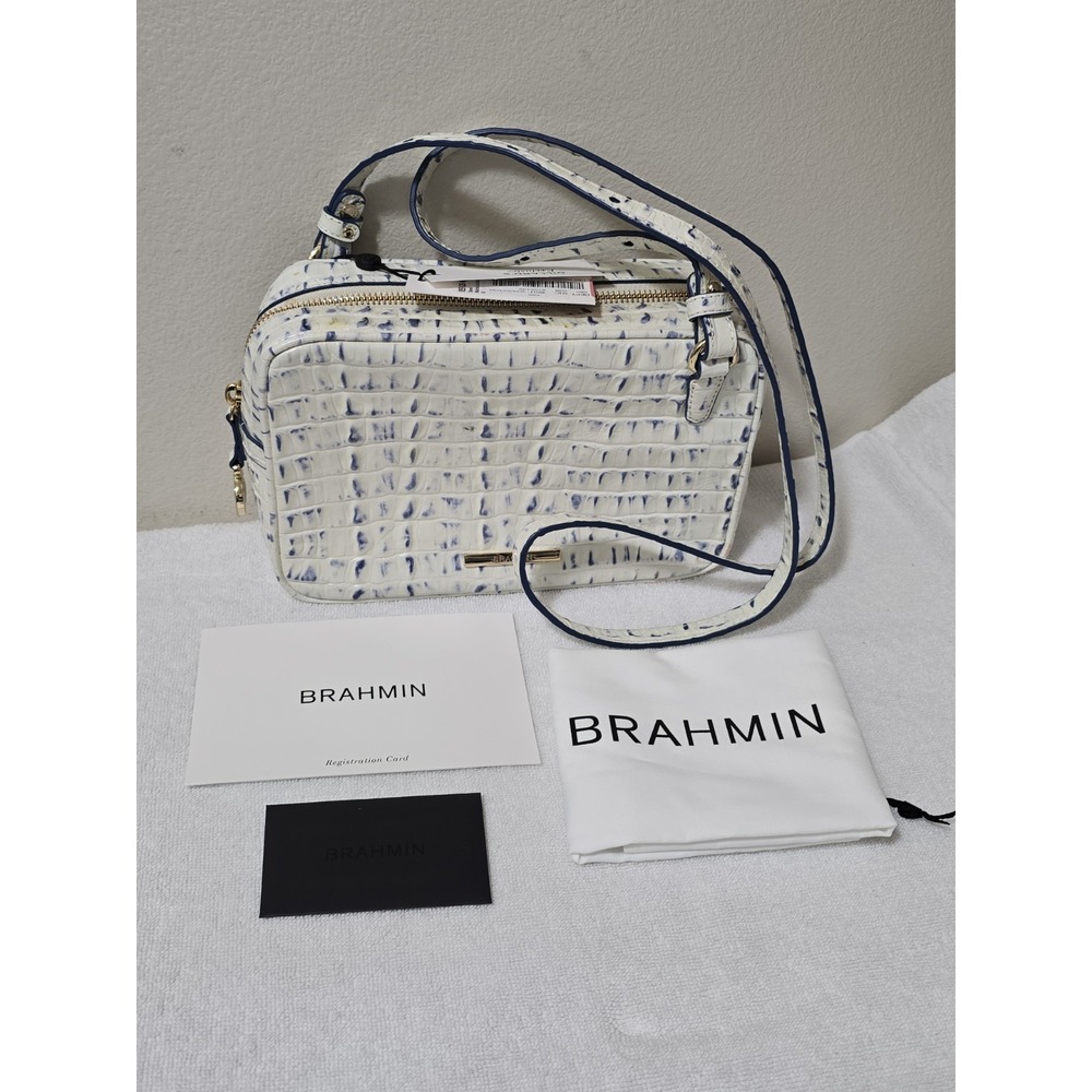 Brahmin Demi Crossbody Bag Marina La Scala Croc Embossed Leather Dillard's Exclu - Picture 1 of 16